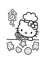 coloriage hello kitty cuisine des gateaux